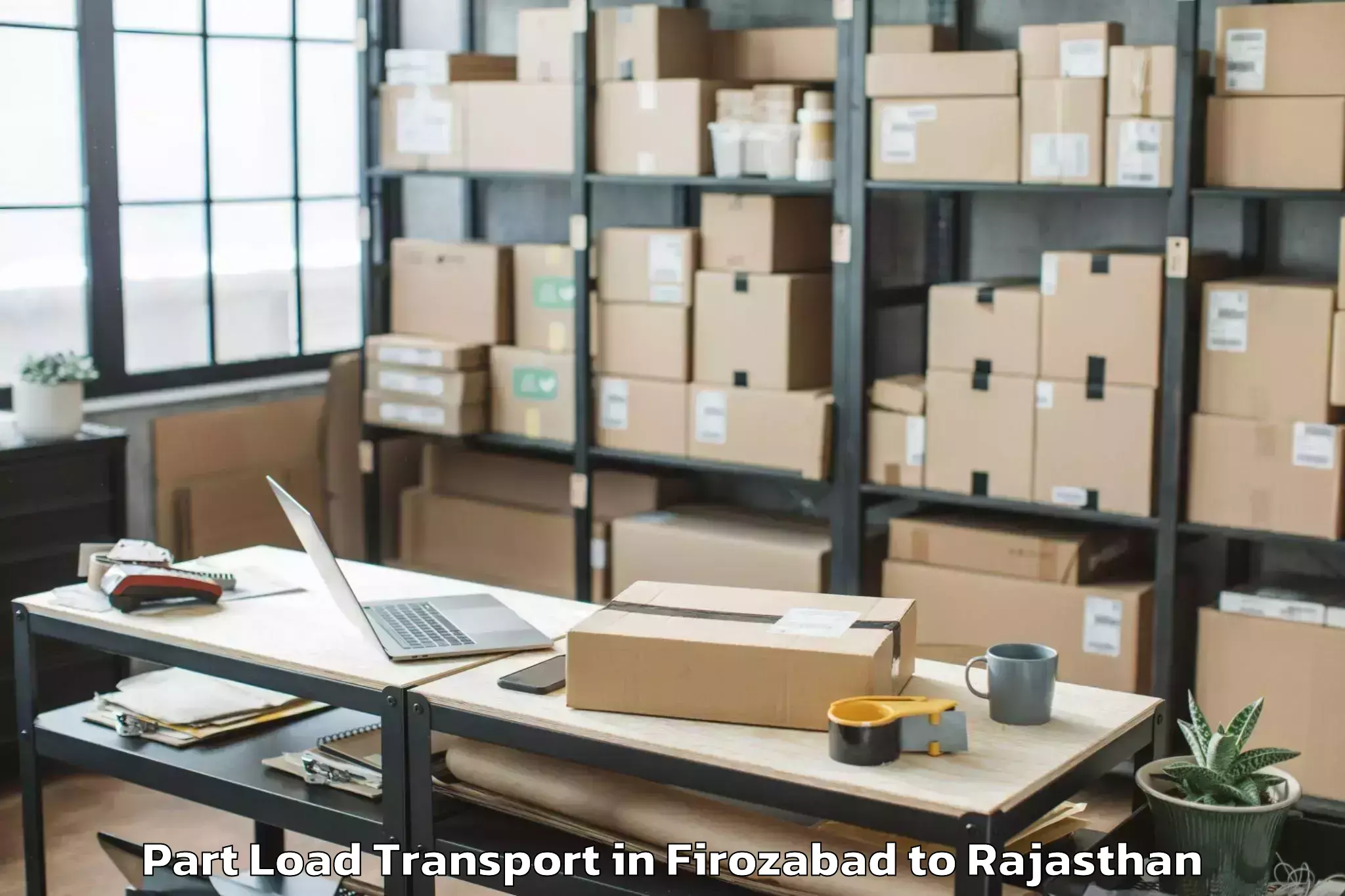 Top Firozabad to Abhilashi University Jaipur Part Load Transport Available